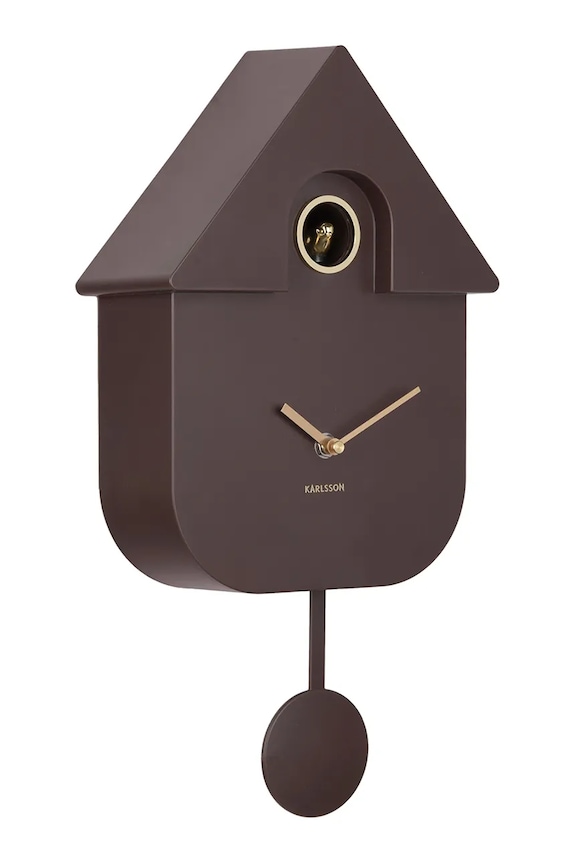 Часовник с кукувичка Karlsson Modern Cuckoo 21,5 x 41 x 8,5 cm KA6094DB кафяв AA00