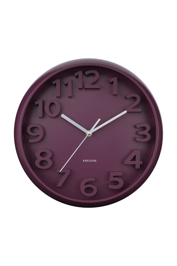 Karlsson zegar ścienny Elevated Classic 33,5 cm fioletowy KA6052PU
