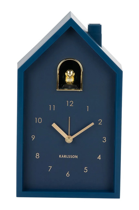 Karlsson budzik Modern Cuckoo 20 cm niebieski KA6077DB