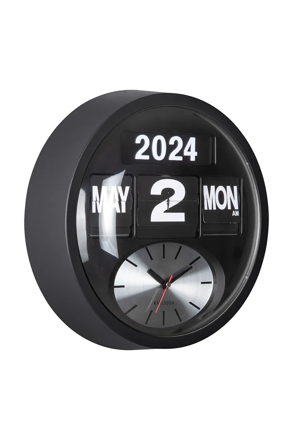 Karlsson orologio da parete Round Flip 32,5 cm KA6030BK nero AA00
