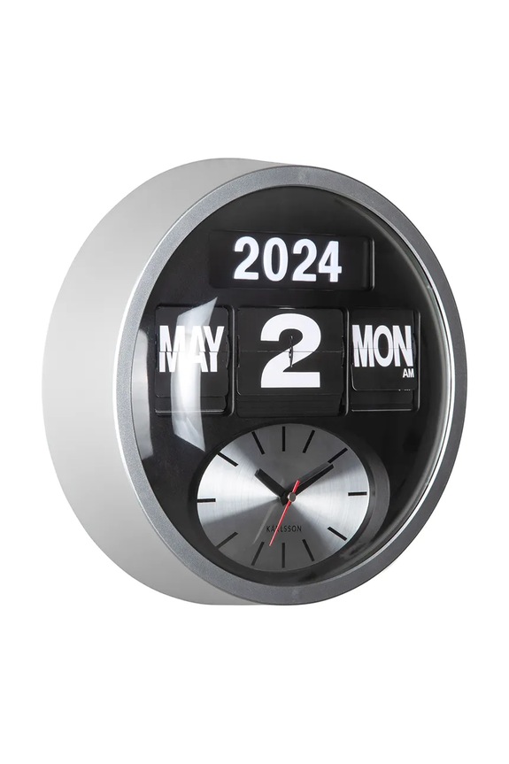 Karlsson orologio da parete Round Flip 32,5 cm KA6030SI grigio AA00