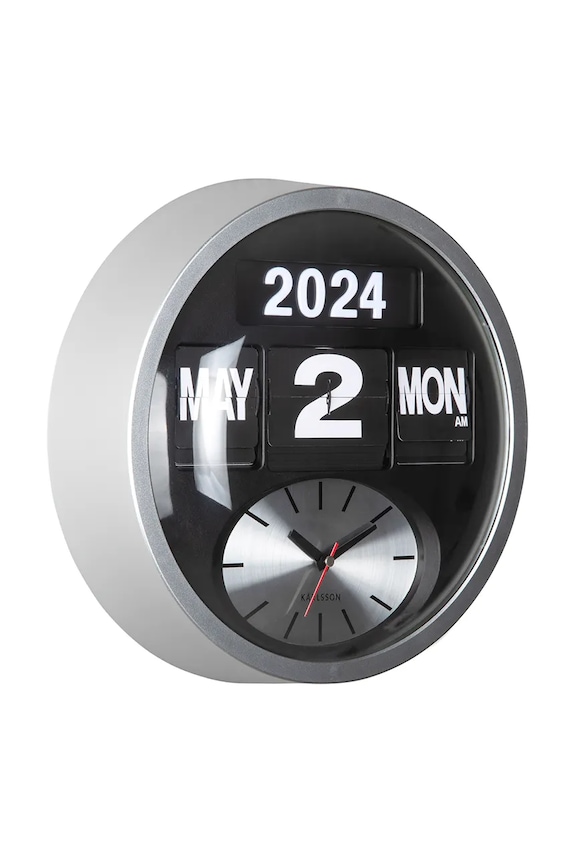 Karlsson orologio da parete Round Flip 32,5 cm KA6030SI grigio AA00