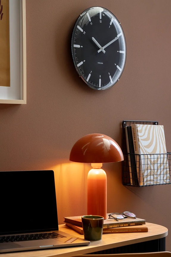 Nástenné hodiny Karlsson Realista Dome 35 cm čierna KA6086BK