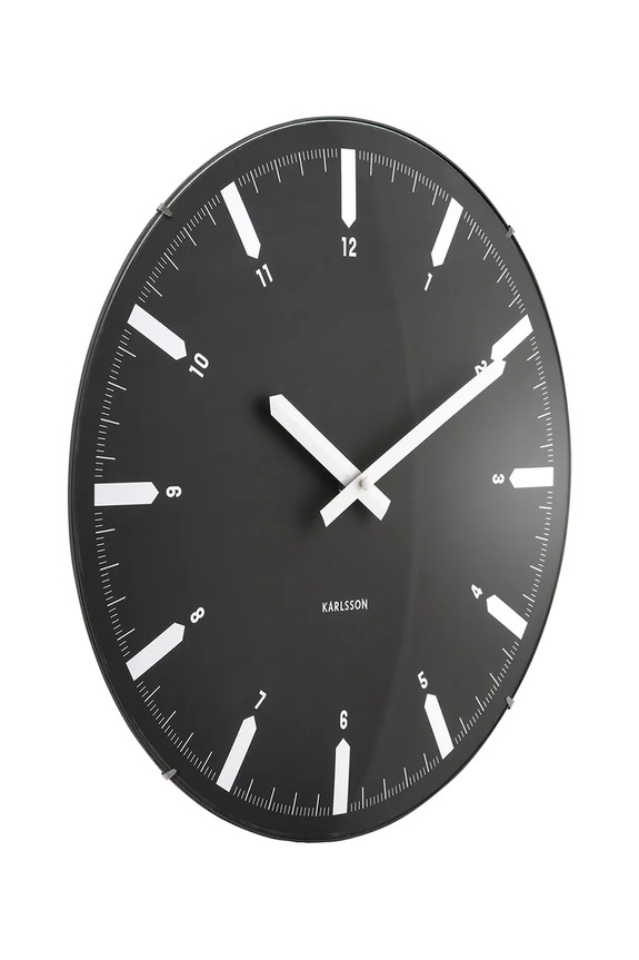 Nástenné hodiny Karlsson Realista Dome 35 cm KA6086BK čierna AA00