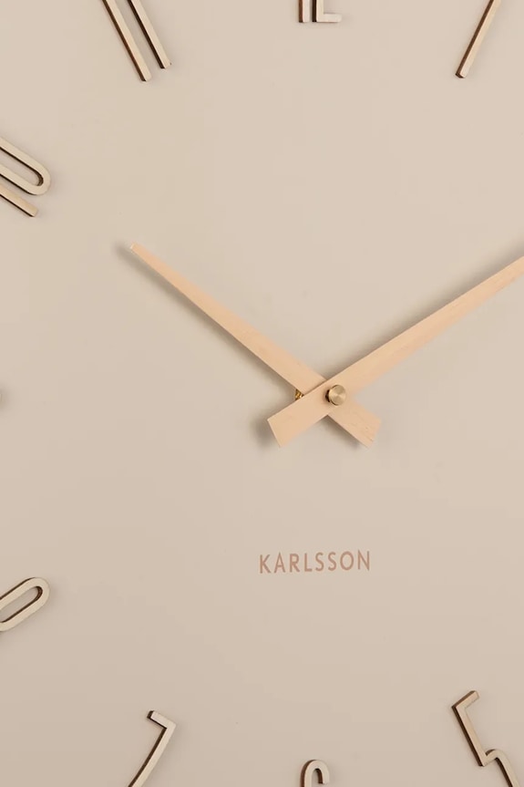 Salon i sypialnia Karlsson zegar ścienny Esmerado 40 cm KA6072WH beżowy