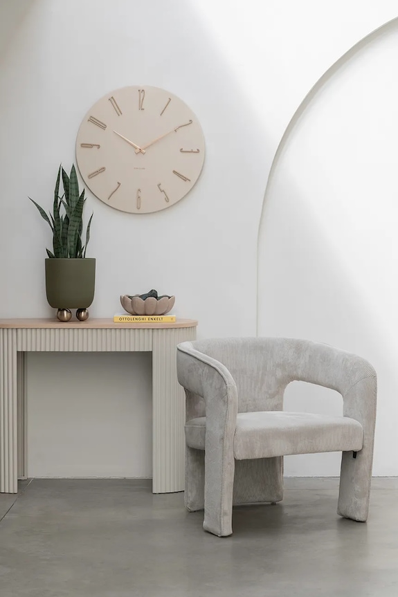 Nástenné hodiny Karlsson Esmerado 60 cm béžová KA6073WH