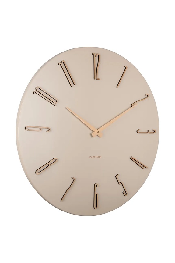 Nástenné hodiny Karlsson Esmerado 60 cm KA6073WH béžová AA00