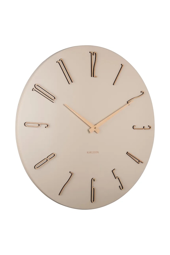 Nástenné hodiny Karlsson Esmerado 60 cm KA6073WH béžová AA00