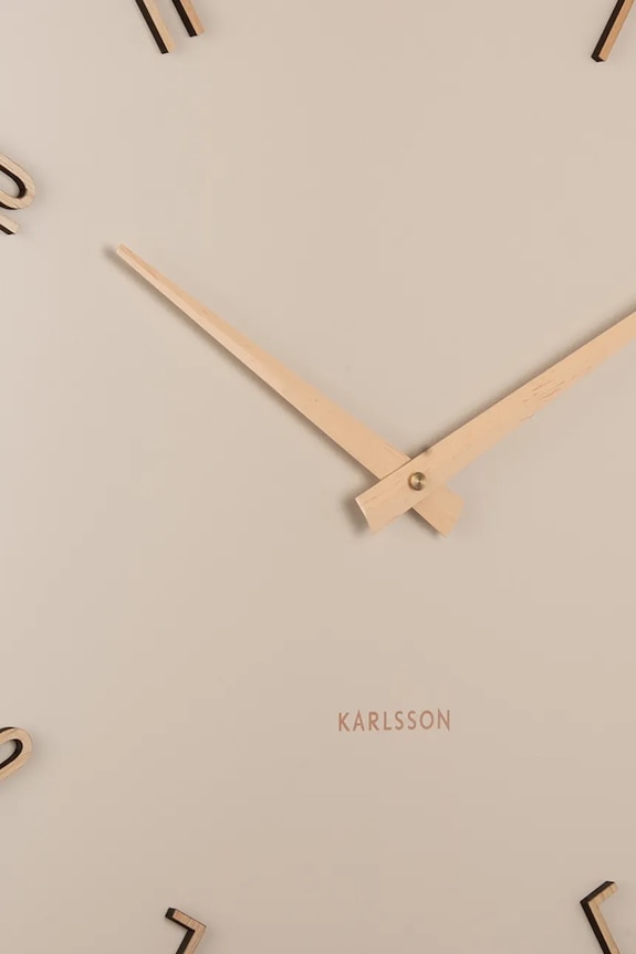 Obývacia izba a spálňa Nástenné hodiny Karlsson Esmerado 60 cm KA6073WH béžová
