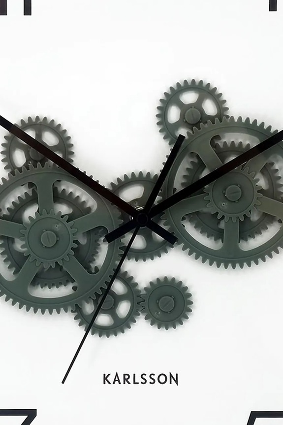 Гостиная и спальня Настенные часы Karlsson Open Gear 40 cm KA6093BL бирюзовый