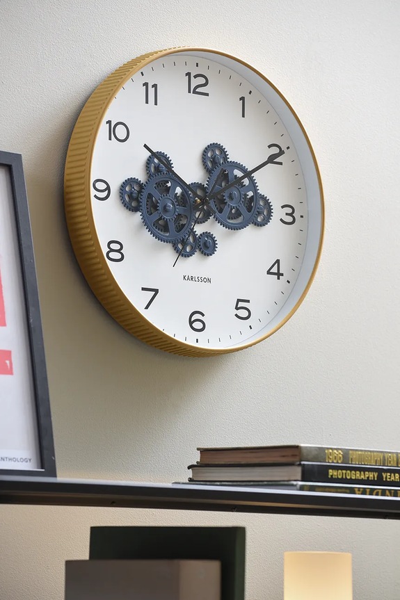 Zidni sat Karlsson Open Gear 40 cm šarena KA6093YE