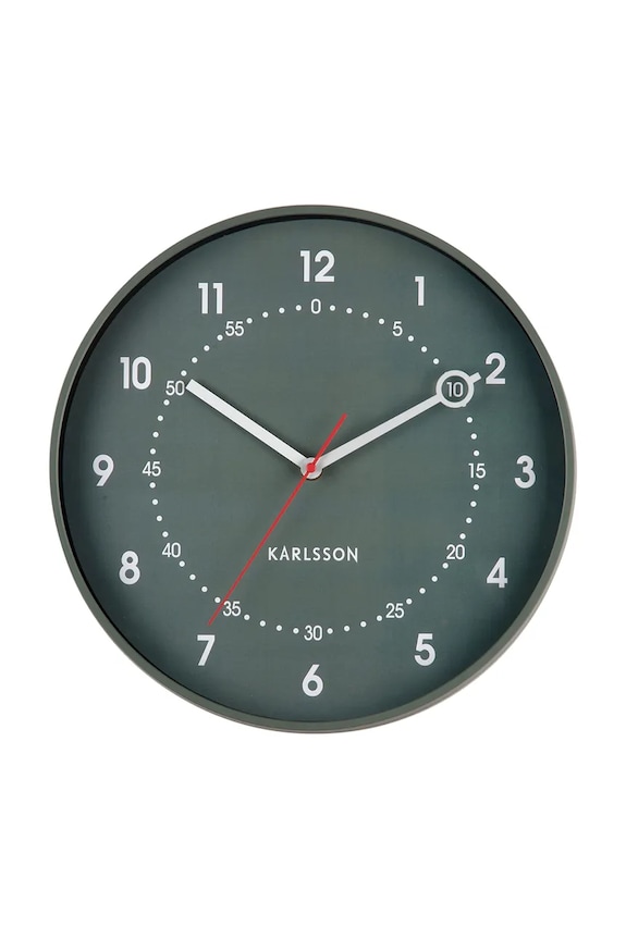 Настенные часы Karlsson Fresco 31,5 cm бирюзовый KA6038GR