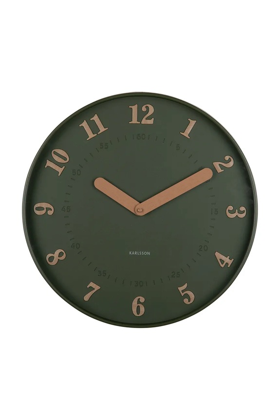 Nástenné hodiny Karlsson Amena 40 cm zelená KA6083GR