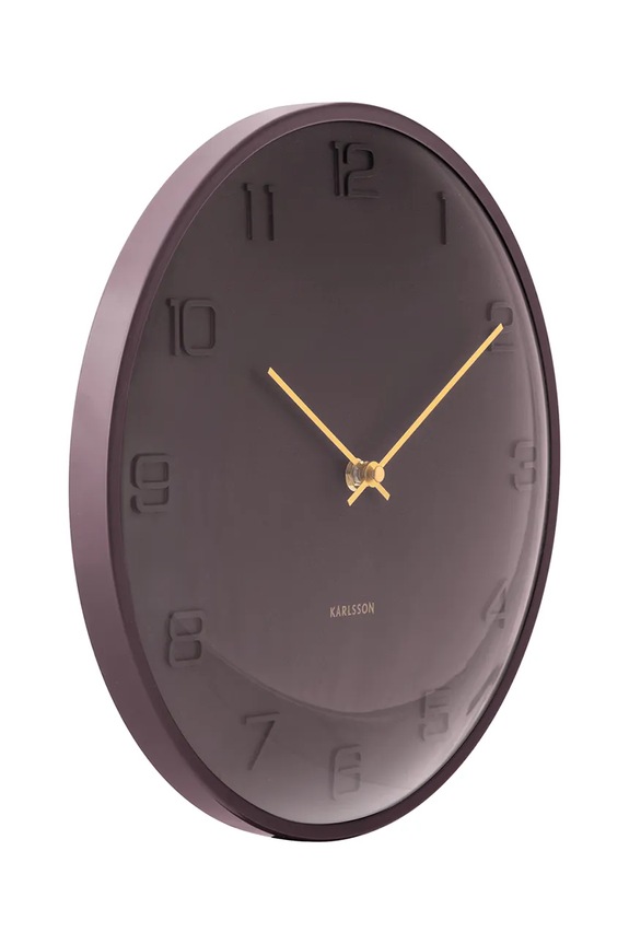 Настінний годинник Karlsson Fuerte Dome 30,5 cm KA6084BR рожевий AA00