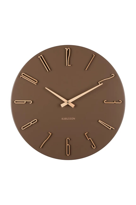 Nástenné hodiny Karlsson Esmerado 40 cm hnedá KA6072BR