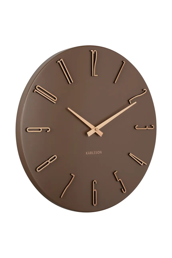 Nástenné hodiny Karlsson Esmerado 40 cm KA6072BR hnedá AA00