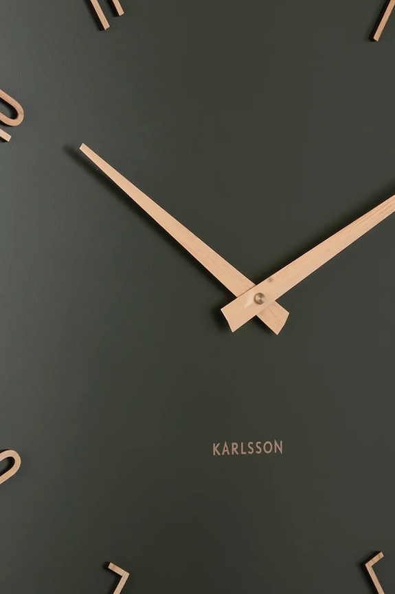 Obývacia izba a spálňa Nástenné hodiny Karlsson Esmerado 40 cm KA6073GR zelená