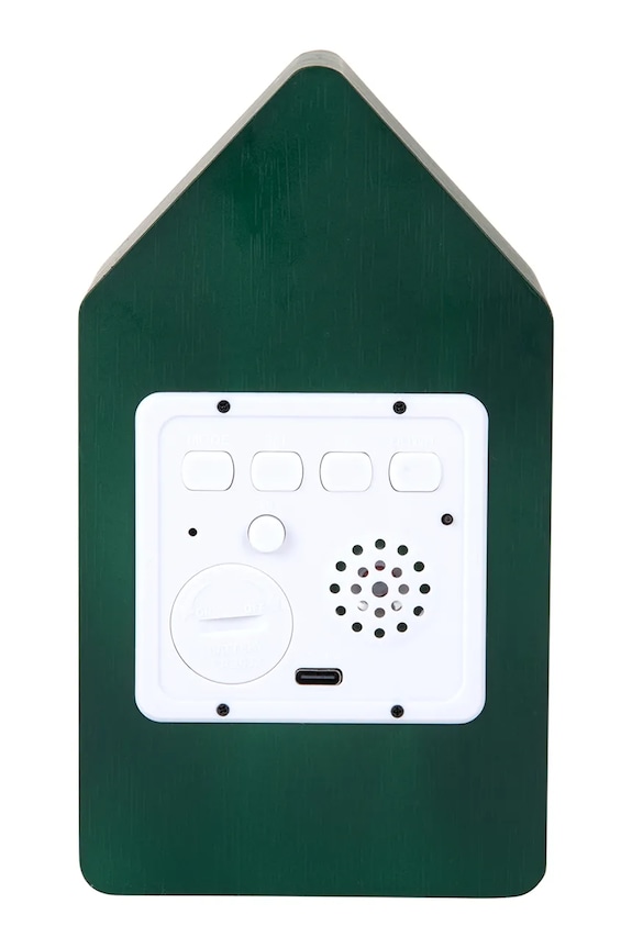 Karlsson ceas deșteptător de masă cu LED și cuc Cuckoo LED 16 cm verde KA6070GR