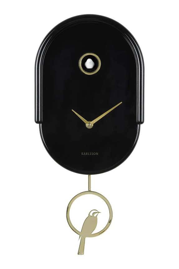 Ρολόι τοίχου με κούκο Karlsson Tweet 42 cm μαύρο KA6069BK