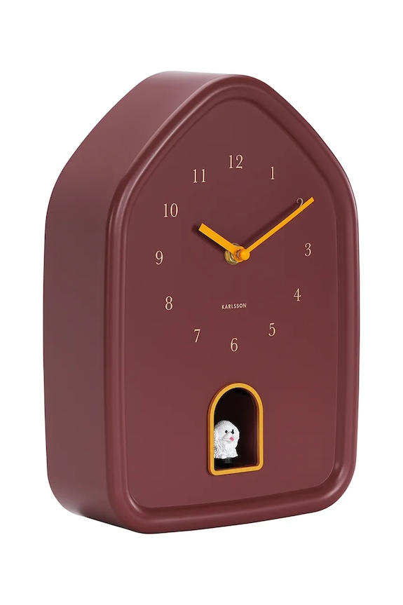 Karlsson ceas de perete cu sunet Modern Doggy 29 x 20 cm KA6098RD roz AA00