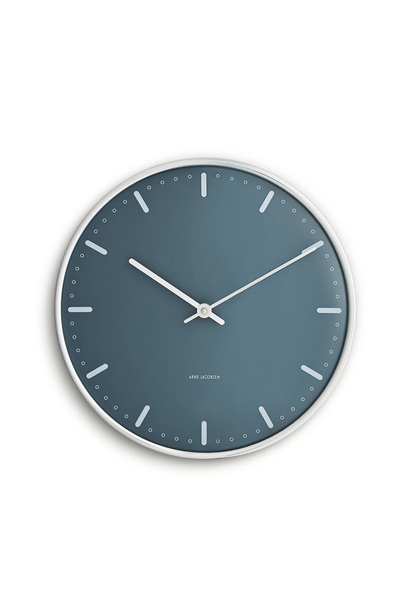 Arne Jacobsen Clocks zegar ścienny z metalu 29 cm niebieski 43487