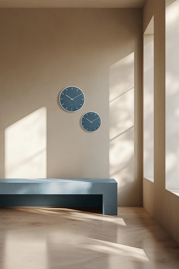 Arne Jacobsen Clocks zegar ścienny z metalu 29 cm 43487 niebieski AA00