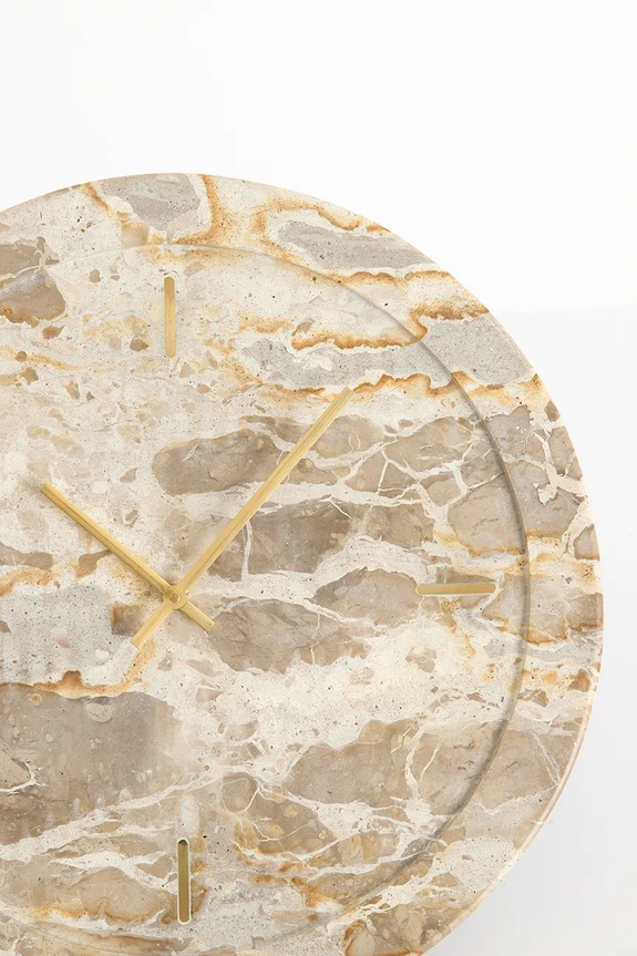 Light & Living Ceas de perete din piatră naturală 41 cm 7114727 bej AA00