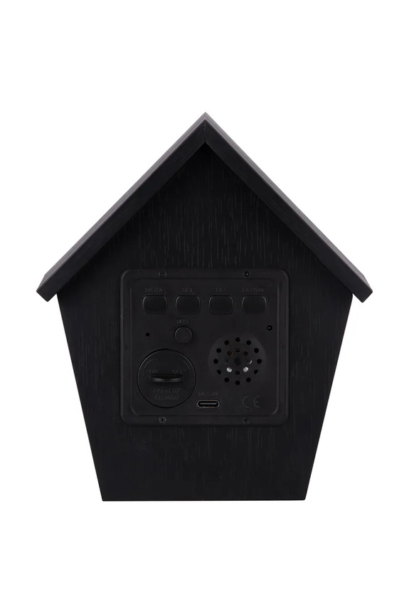 Karlsson будильник с кукушкой из плиты MDF 13 x 15,3 x 6,8 cm чёрный KA6124BK