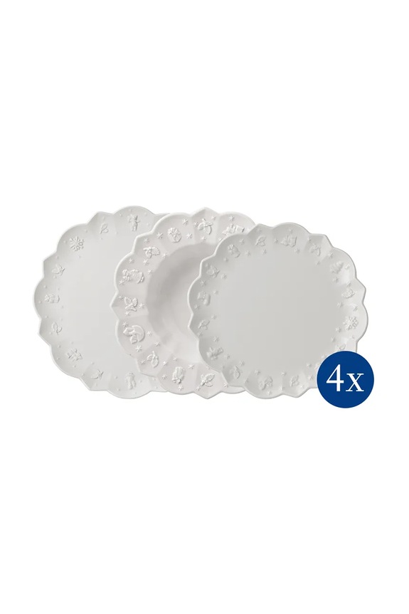 Set tanjura za 4 osobe Villeroy & Boch Toy's Delight Royal Classic 12-pack bijela 14.8658.8816