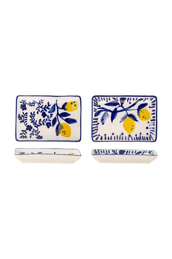Sada talířů na předkrmy Bloomingville Maxima 15 x 11 cm 2-pack vícebarevná 82061944