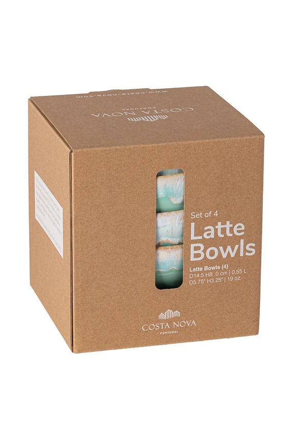 Kuchnia i bar Costa Nova zestaw misek Latte 550 ml 4-pack DSS09.AQU.SET4 multicolor