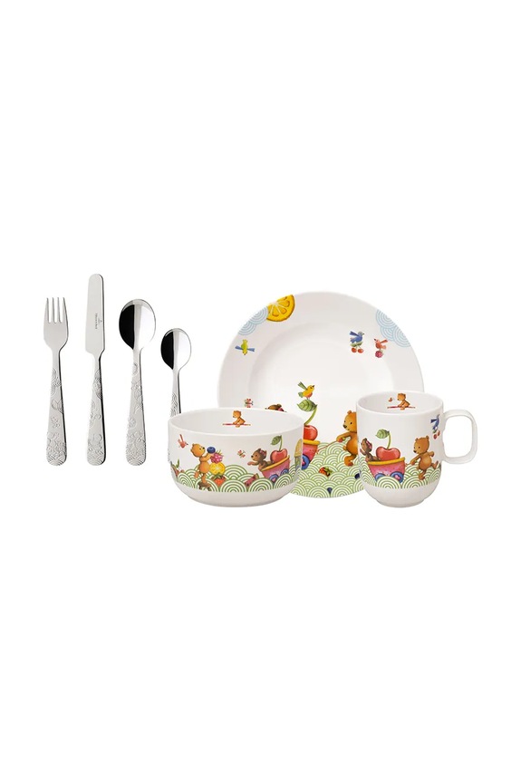 Villeroy & Boch edény- és evőeszközkészlet gyerekeknek 7 db többszínű 14.8665.8435