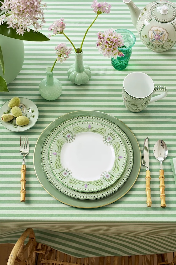 Konyha és bár Pip Studio desszert tányér Plate Lily&Lotus 23 cm 51001499 zöld