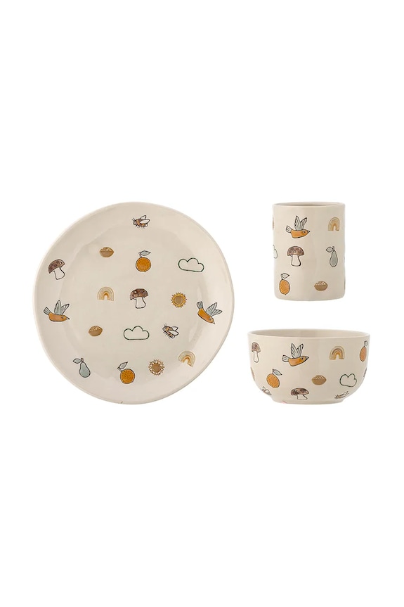 Otroški komplet za zajtrk Bloomingville Agnes 3-pack pisana 82060925