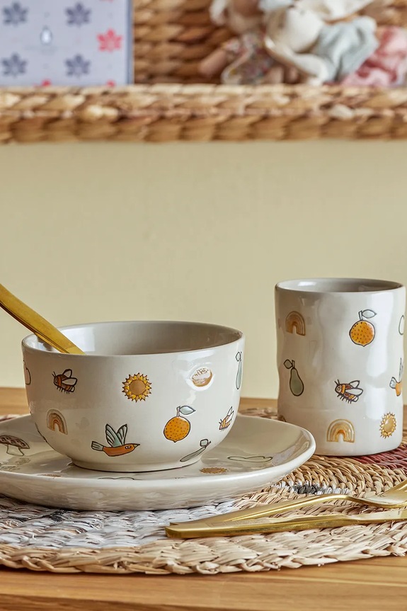 Otroški komplet za zajtrk Bloomingville Agnes 3-pack 82060925 pisana AA00
