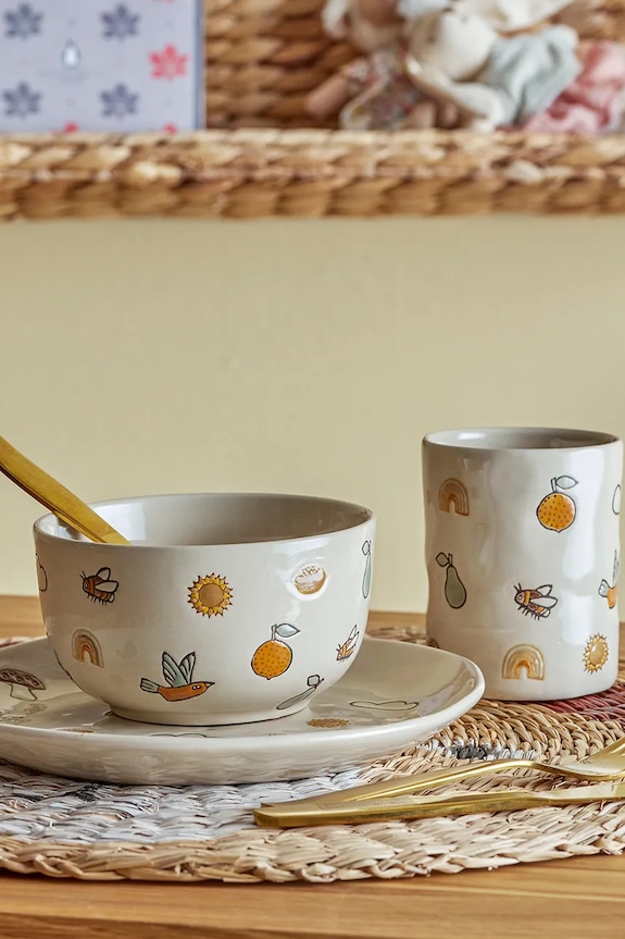 Otroški komplet za zajtrk Bloomingville Agnes 3-pack 82060925 pisana AA00
