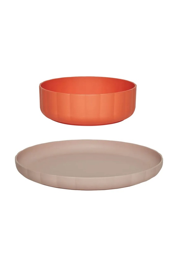 OYOY talerz i miska dla dziecka Pullo 14 / 20 cm multicolor M107568