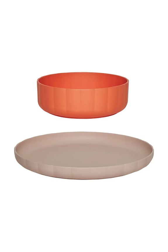 OYOY talerz i miska dla dziecka Pullo 14 / 20 cm multicolor M107568