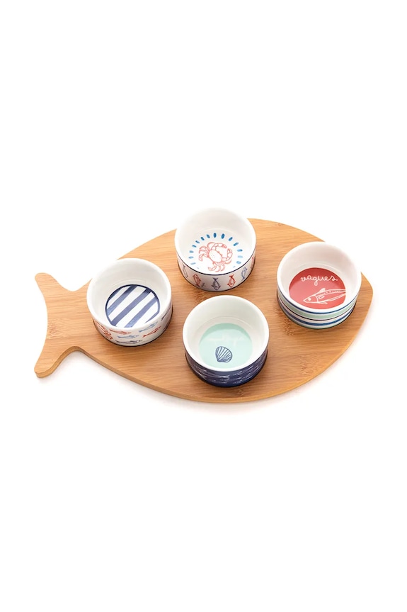 Sada servírovacích misek s podšálkem home & lifestyle 5-pack 160517 vícebarevná AA00