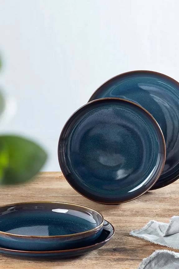 Villeroy & Boch 2 fős vacsoratányér szett 25,9 / 21,9 cm. 4 db 19.5168.8547 kék AA00