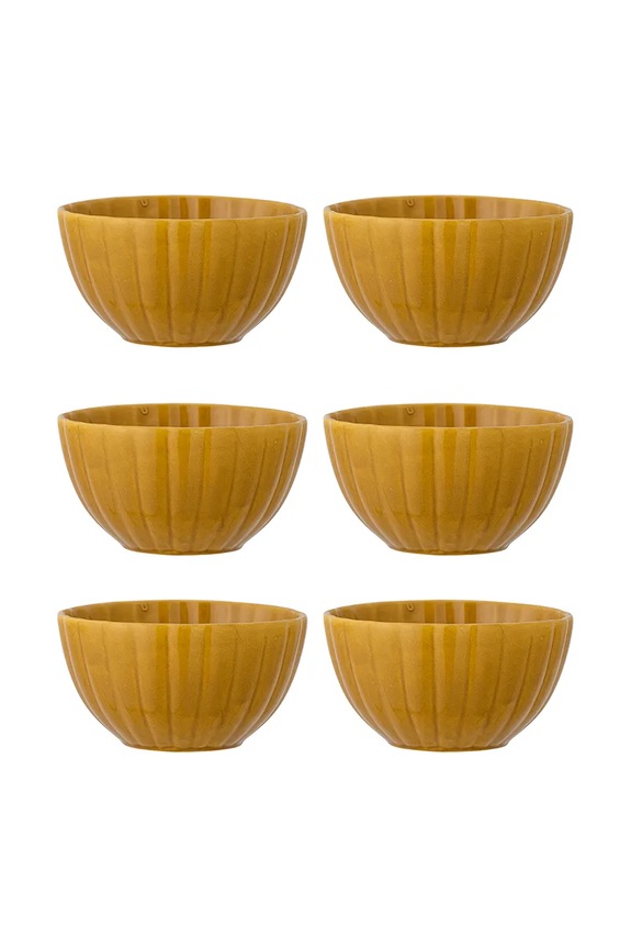 Komplet posod Bloomingville Latina 400 ml 6-pack rumena 82061202