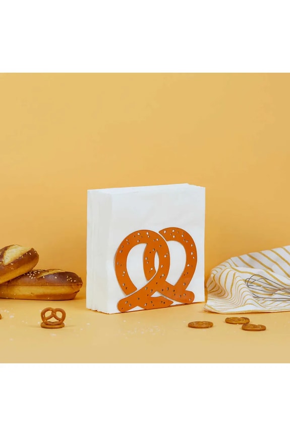 Bucătărie și bar Balvi suport de servetele Pretzel 12,5 x 14 x 5,3 cm 28083 portocaliu