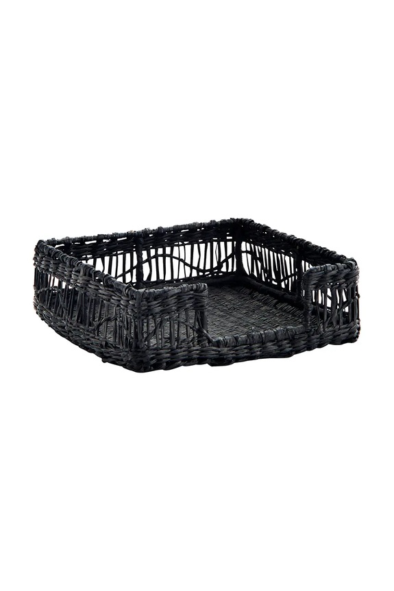 Madam Stoltz suport de servetele 20 x 20 x 6 cm negru TPX23023.A