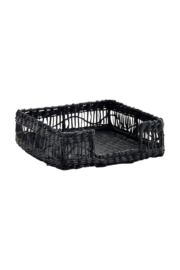 Madam Stoltz suport de servetele 20 x 20 x 6 cm negru TPX23023.A
