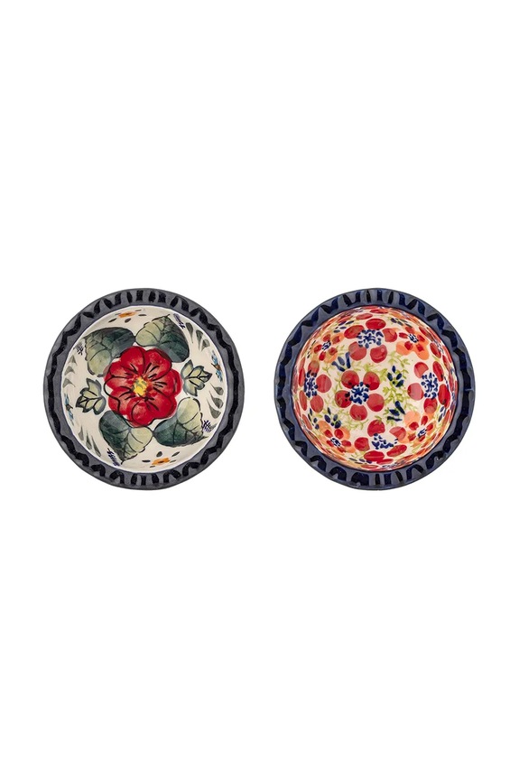 Kuchnia i bar Bloomingville miseczka Florist 95 ml 2-pack 82072587 czerwony