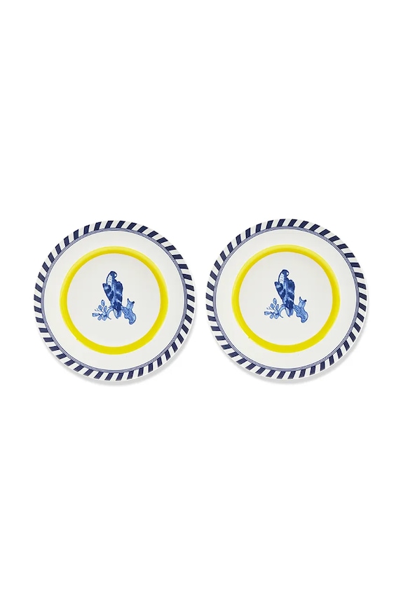 Pols Potten zestaw talerzy bird patterned 27 cm 2-pack multicolor 230.400.672