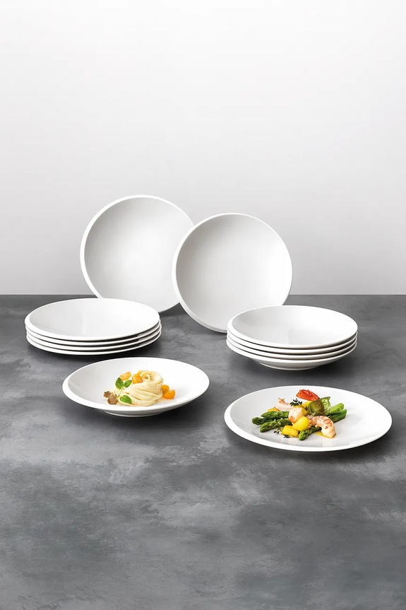 Villeroy & Boch reggeli tálkészlet NewMoon 24 cm 12 db fehér 10.4264.7609