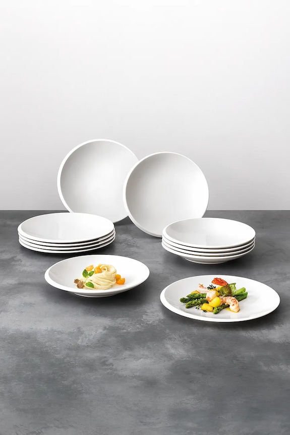 Villeroy & Boch reggeli tálkészlet NewMoon 24 cm 12 db fehér 10.4264.7609
