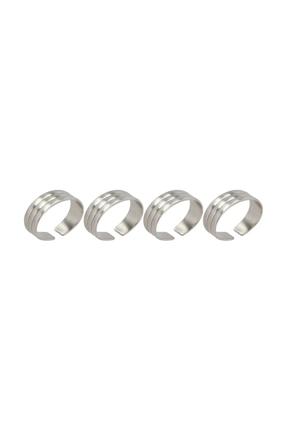 Krúžky na obrúsky Gense Thebe 4,3 x 3,2 cm 4-pak sivá 34983