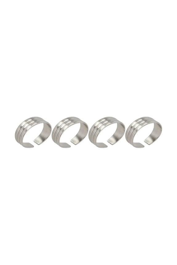 Krúžky na obrúsky Gense Thebe 4,3 x 3,2 cm 4-pak sivá 34983